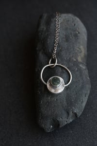 Image 3 of Circles of Eternity Silver Necklace Ancient Roman Glass