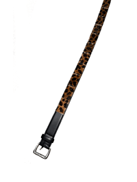 Image 1 of CHEETAH LEATHER FLAG BELT