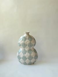 Image 1 of Curved Elliptical organic diamond vase -L