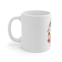 Image 2 of Love & Coffee Floral Mug — 11oz Ceramic Coffee Cup, Cute Valentine or Gift for Coffee Lovers