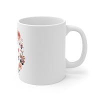 Image 3 of Love & Coffee Floral Mug — 11oz Ceramic Coffee Cup, Cute Valentine or Gift for Coffee Lovers