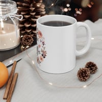 Image 4 of Love & Coffee Floral Mug — 11oz Ceramic Coffee Cup, Cute Valentine or Gift for Coffee Lovers
