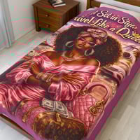 Image 6 of Jet Set Queen Luxury Throw Blanket