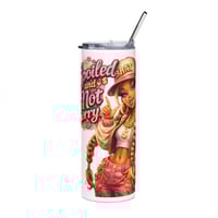 Image 1 of 20oz Stainless Steel Tumbler – “Spoiled and Not Sorry” Pink Cowgirl Design