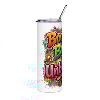 Image 2 of Booked. Busy. Unbothered  20oz Stainless Steel Travel Tumbler