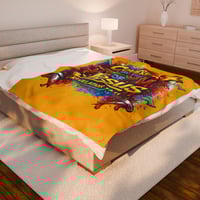 Image 7 of Covered by the Blood Faith Velveteen Plush Blanket