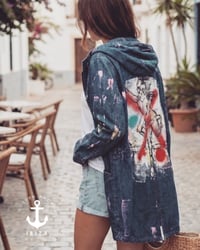 Image 1 of DENIM ¥ unisex ¥ upCyclinG viLLaGe punK¥IbiZa ¥jacket¥ festival