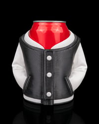 Image 1 of 3D Printed Varsity Jacket Can Holder – 3D Drink Cooler Gift
