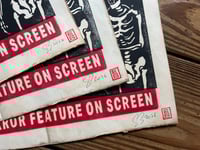 Image 5 of Dr Stromberg's Ghost Show Linocut Print (3 colors edition) FREE SHIPPING