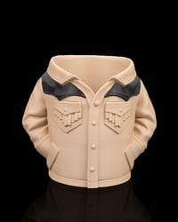 Image 4 of 3D Printed Suede Jacket Can Holder – 3D Drink Cooler Gift