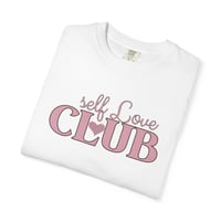 Image 3 of Self Love Club T-Shirt — Retro Pink Typography Tee for Women & Allies