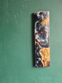 Image 2 of 'Midnight wanderers' Coo & Tortoiseshell butterfly Scottish Stave Art