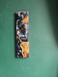 Image 4 of 'Midnight wanderers' Coo & Tortoiseshell butterfly Scottish Stave Art