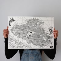 Image 1 of Illustrated Map of Lesvos