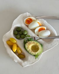 Image 2 of Sculptural Ceramic Platter - Handmade Stoneware Plate