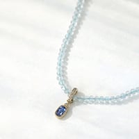 Image 2 of Celestial Aquamarine Bead Choker Necklace