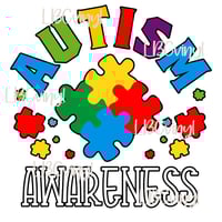 Image 2 of Autism Awareness DTF PNG Download