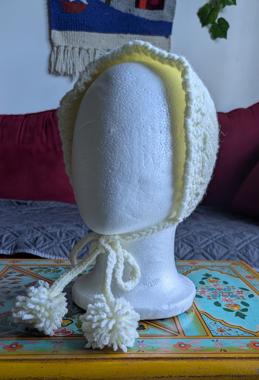 Image of Robin Ear Muffler with Pom Poms (MADE TO ORDER)