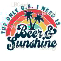 Beer & Sunshine DTF PNG Download