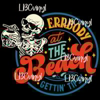 Image 2 of Errbody Beach Tipsy DTF PNG Download