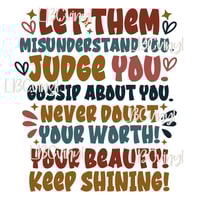 Image 1 of Let Them DTF PNG Download Front & Back Print