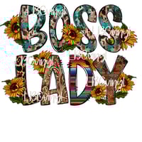 Boss Lady Sunflower DTF PNG Download