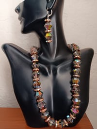Image 1 of SWAROVSKI VITRAIL BICONE BEADS WITH PRECIOSA RONDELLES