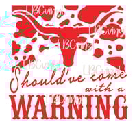 Image 5 of BUNDLE Come with a Warning DTF PNG Download