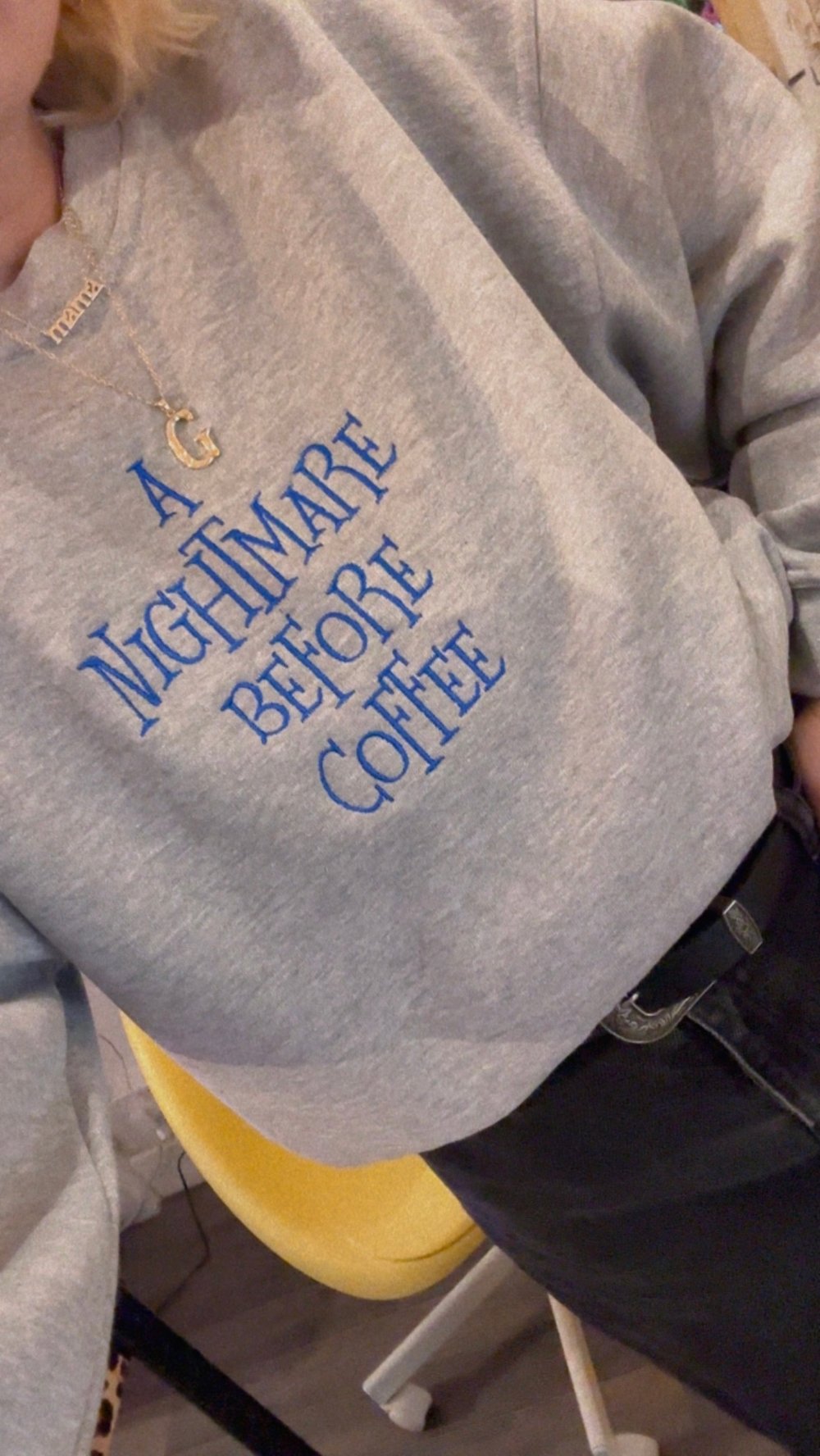 Image of A nightmare before coffee sweater