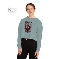 Image 4 of Splatterpunk with a Heartbeat Women's Cropped Hoodie 