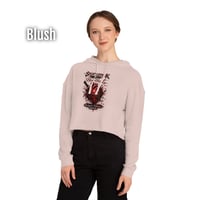 Image 1 of Splatterpunk with a Heartbeat Women's Cropped Hoodie 
