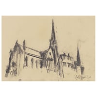 Image 1 of The Stand (the Former Lansdowne Parish Church, Kelvinbridge) - Charcoal on Paper 