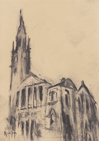 Image 2 of Pollokshields West Church, Shields Road - Charcoal on Paper 