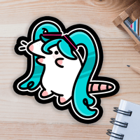 Ratsune Miku (Hatsune Miku Inspired) Matte Vinyl Sticker