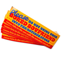 Image 2 of Bored Boyfriend Antique Store Sticker