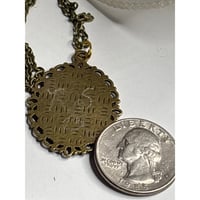 Image 2 of Antique Bronze Pendant | Original Dried Flower Artwork | Reader Gift