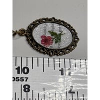 Image 3 of Antique Bronze Pendant | Original Dried Flower Artwork | Reader Gift