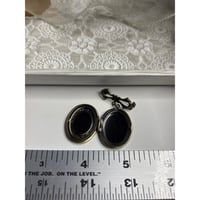 Image 4 of Oval Locket with Bowknot Brooch: Handpainted Flower Design Bridal Bouque, Groom Attire