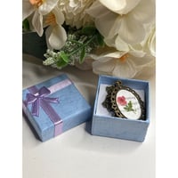 Image 4 of Antique Bronze Pendant | Original Dried Flower Artwork | Reader Gift