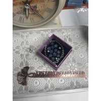 Image 2 of Remember Me Pendant or Pin: Real Forget Me Not Flowers, Faux Pearls, Handmade in San Diego