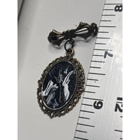 Image 5 of Bridal Bouquet Memory Brooch  – Bronze Pin, Dandelion Seed, Handpainted Wish