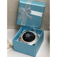 Image 1 of Photo Locket: Dandelion Seed &amp; Forget-Me-Knot Suspended in Resin Dandelion Seed Inside