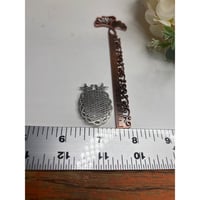 Image 3 of Bridal Bouquet Charm: Forget-Me-Knot & Faux Pearls Silver Dove Frame | Handmade in San Diego