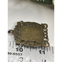 Image 4 of Ornate Pendant with Real Pressed Yellow Flower Bridal Bouquet Mourning Jewelry