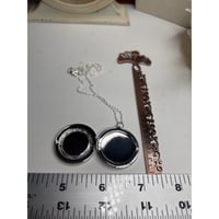 Image 5 of Photo Locket: Watercolor Background, Pressed Purple Flower | Handmade in San Diego