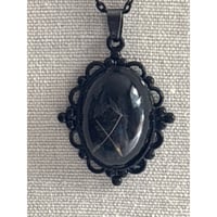 Image 2 of High Dome Dandelion Seed Pendant Necklace: Make a Wish, Handmade in San Diego