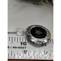 Image 7 of Photo Locket: Dandelion Seed &amp; Forget-Me-Knot Suspended in Resin Dandelion Seed Inside