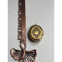 Image 3 of Photo Locket: Blue Forget-Me-Knot Flower Encased in Resin