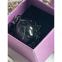 Image 3 of High Dome Dandelion Seed Pendant Necklace: Make a Wish, Handmade in San Diego