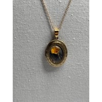Image 4 of Photo Locket: Real Yellow Pressed Flower Memorial Jewelry Handmade in San Diego